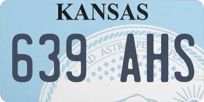 KS license plate 639AHS