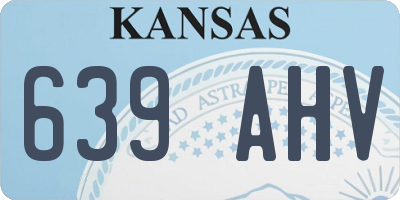 KS license plate 639AHV