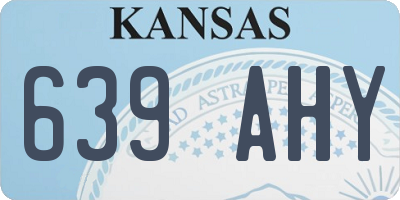 KS license plate 639AHY