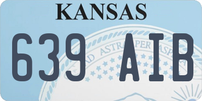 KS license plate 639AIB