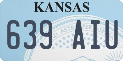 KS license plate 639AIU