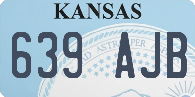 KS license plate 639AJB