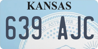 KS license plate 639AJC