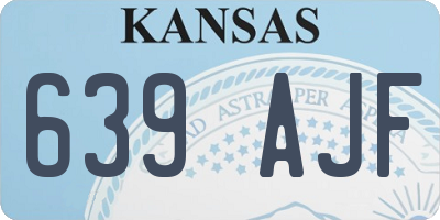 KS license plate 639AJF