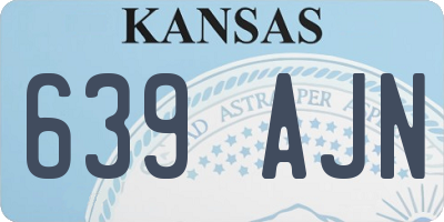 KS license plate 639AJN