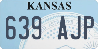 KS license plate 639AJP