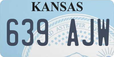 KS license plate 639AJW