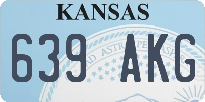 KS license plate 639AKG