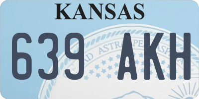 KS license plate 639AKH
