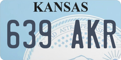 KS license plate 639AKR