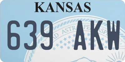 KS license plate 639AKW