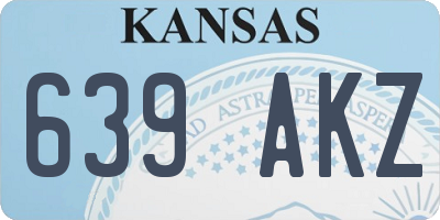 KS license plate 639AKZ