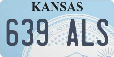 KS license plate 639ALS