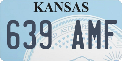 KS license plate 639AMF