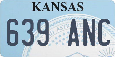KS license plate 639ANC