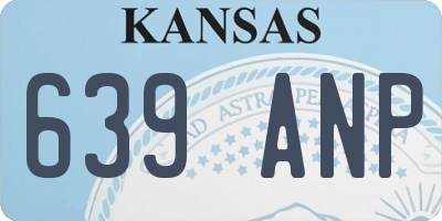KS license plate 639ANP