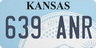 KS license plate 639ANR
