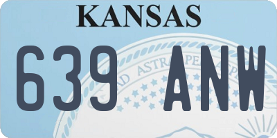 KS license plate 639ANW