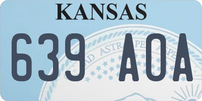 KS license plate 639AOA