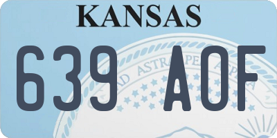 KS license plate 639AOF