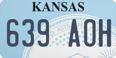 KS license plate 639AOH