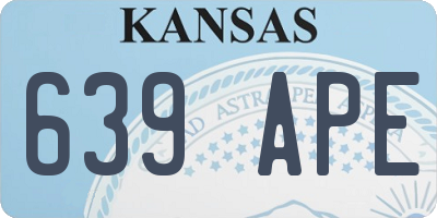 KS license plate 639APE