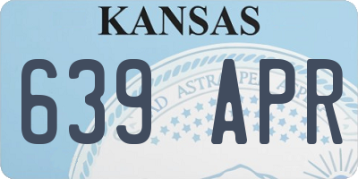KS license plate 639APR