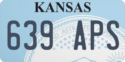 KS license plate 639APS