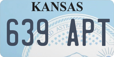 KS license plate 639APT