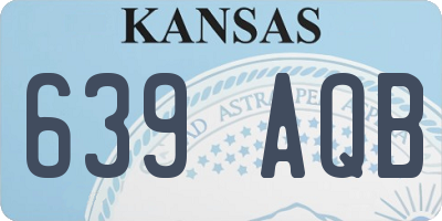 KS license plate 639AQB