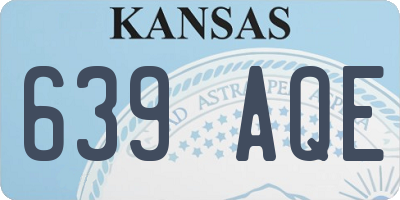 KS license plate 639AQE
