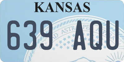 KS license plate 639AQU