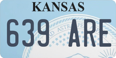 KS license plate 639ARE