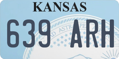 KS license plate 639ARH