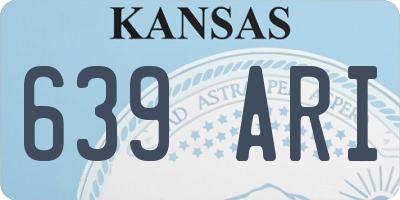 KS license plate 639ARI