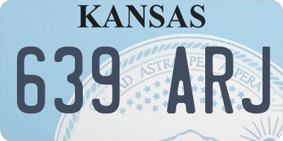 KS license plate 639ARJ