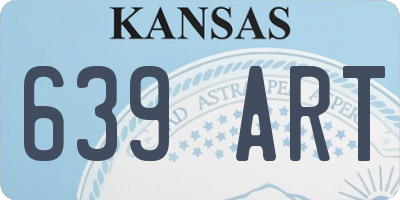 KS license plate 639ART