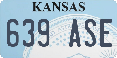 KS license plate 639ASE