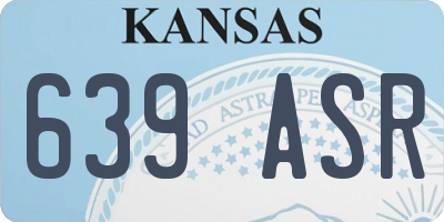 KS license plate 639ASR