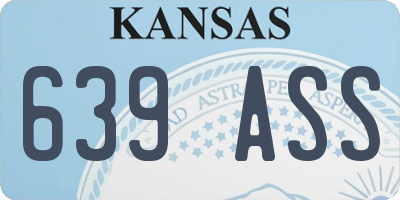 KS license plate 639ASS