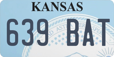 KS license plate 639BAT