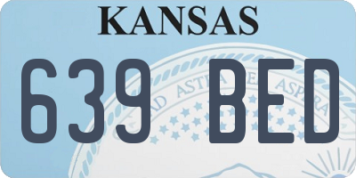 KS license plate 639BED