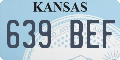 KS license plate 639BEF
