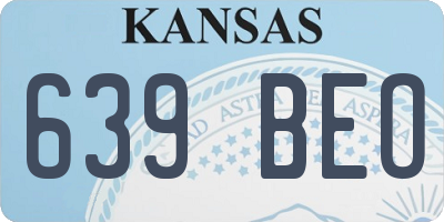 KS license plate 639BEO