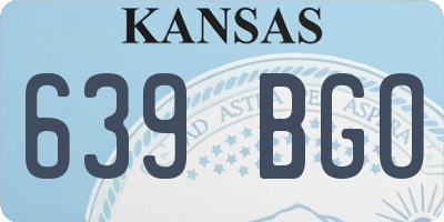 KS license plate 639BGO