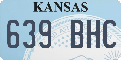 KS license plate 639BHC