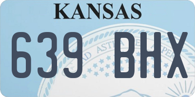 KS license plate 639BHX