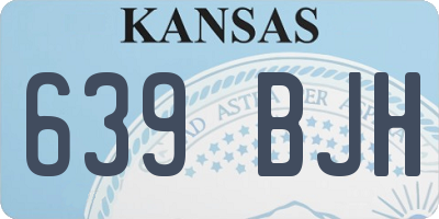 KS license plate 639BJH