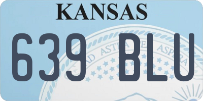 KS license plate 639BLU