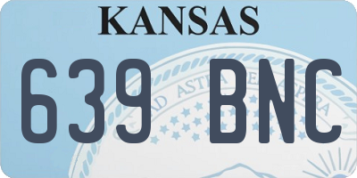 KS license plate 639BNC
